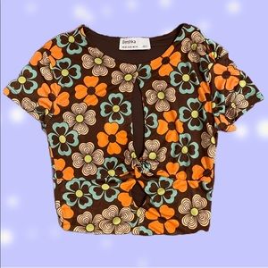 Bershka Keyhole Crop Top